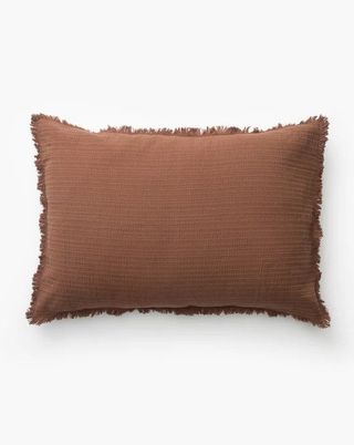 brown pillow sham
