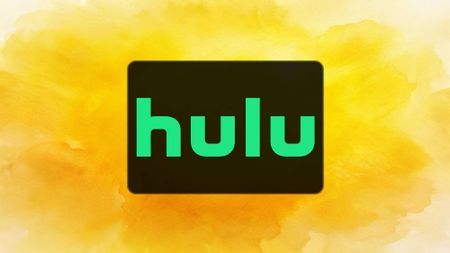 Hulu logo on a yellow background