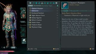 Screenshot of Inventory showing Chanter's Panpipes in Avowed.