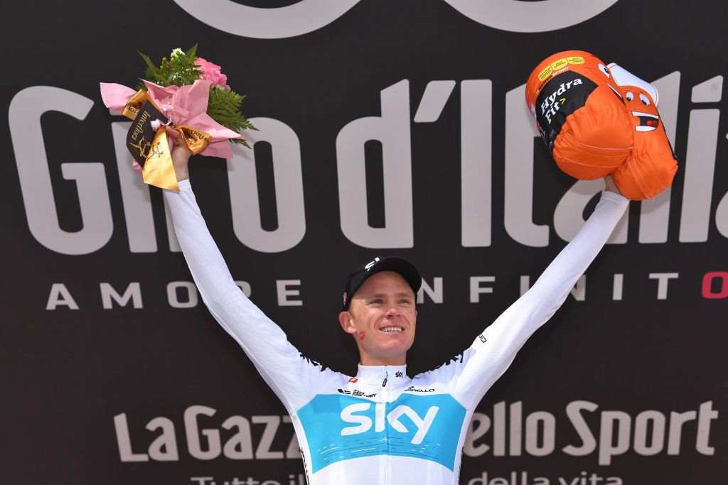 Chris Froome after winning stage 19