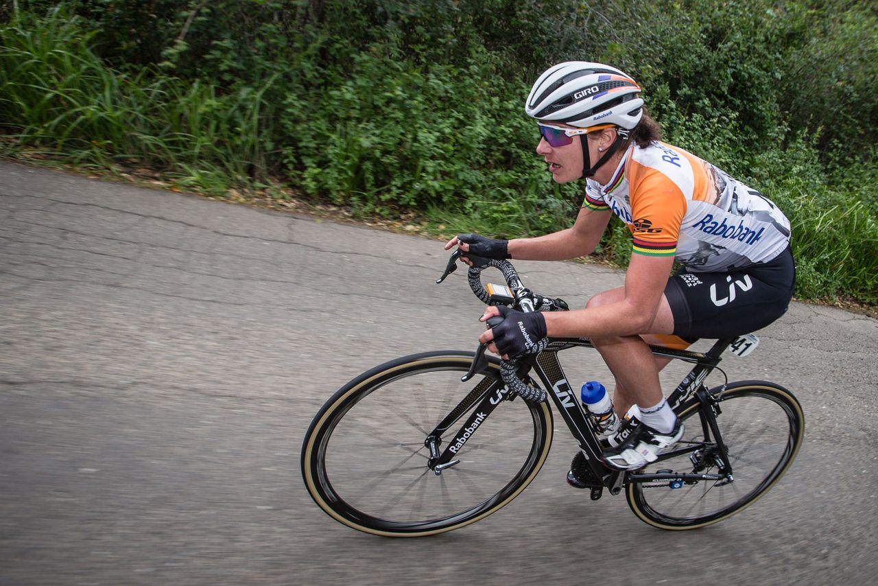 Marianne Vos (Rabo-Liv) on todays descent