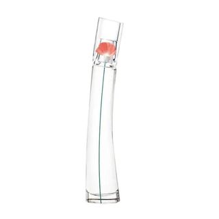 An image of a curved glass perfume bottle with a flower design at the top in w&h's best vanilla perfume guide.