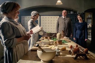 Below stairs scenes the kitchen in the Downton Abbey film