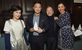 Furniture designer Saerom Yoon with Tony Chambers and other Wallpaper* Design Awards dinner guests