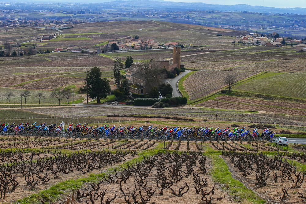 Scenery along the route of stage 5 at Paris-Nice