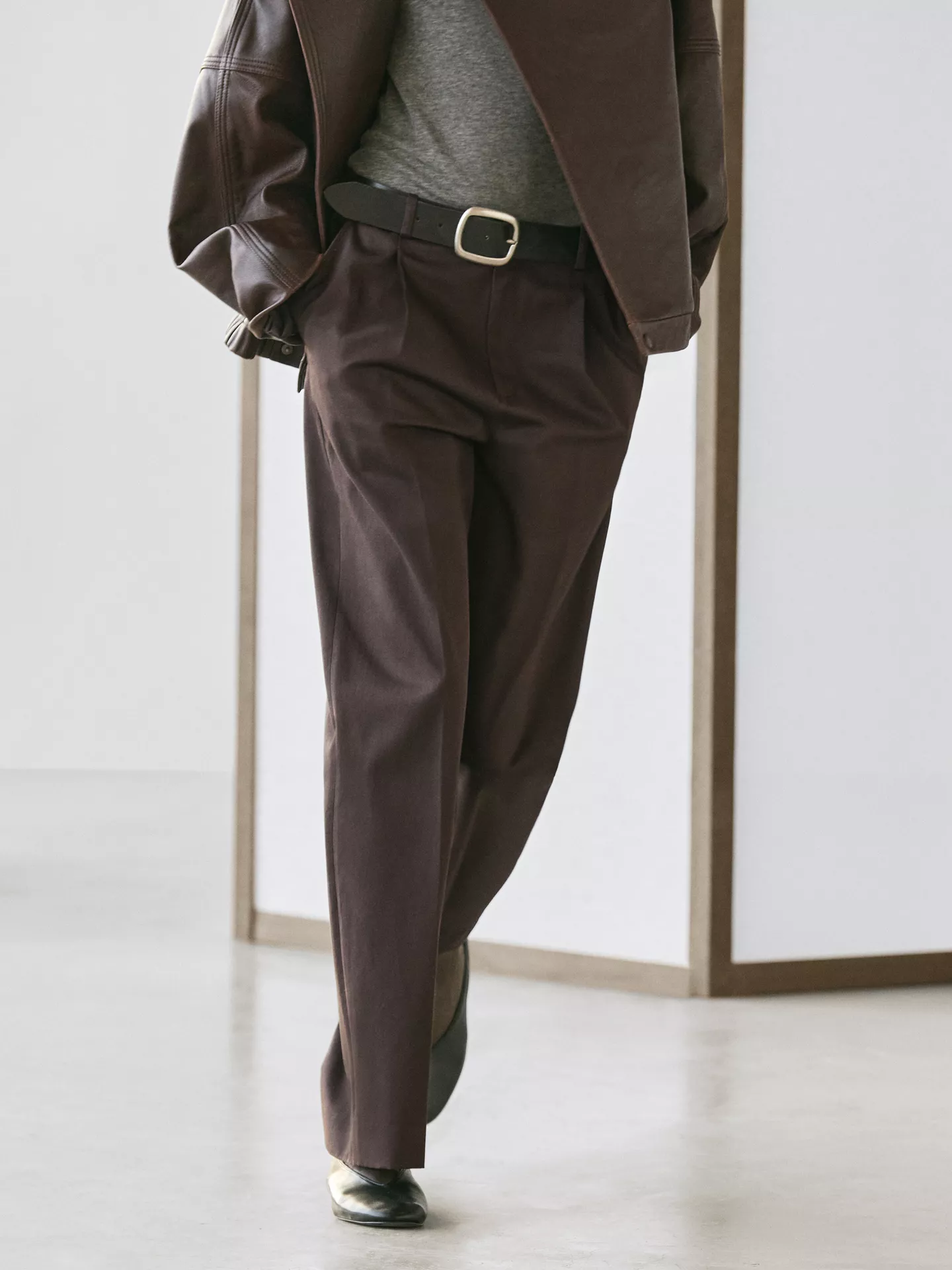 Massimo Dutti, Darted Cotton Trousers