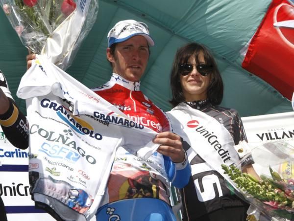 Manuel Belletti (Colnago-CSF Inox) in the leader's jersey going into this afternoon's team timetrial