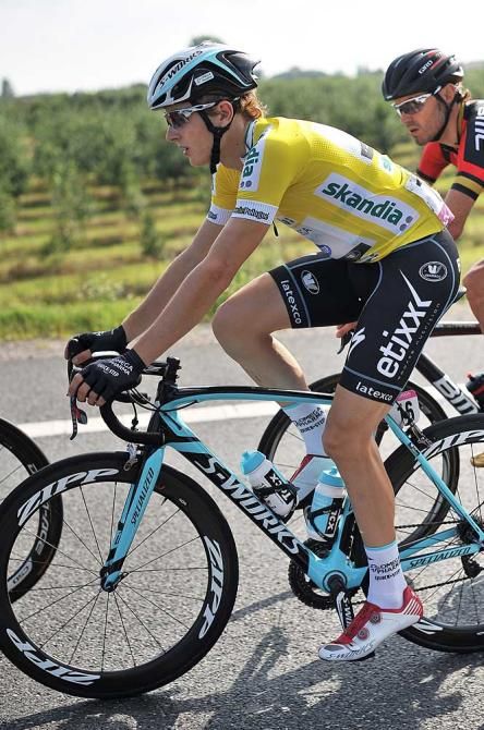 Vakoc in yellow in Tour of Poland