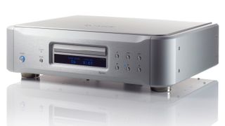 A high-end Esoteric CD player against white background
