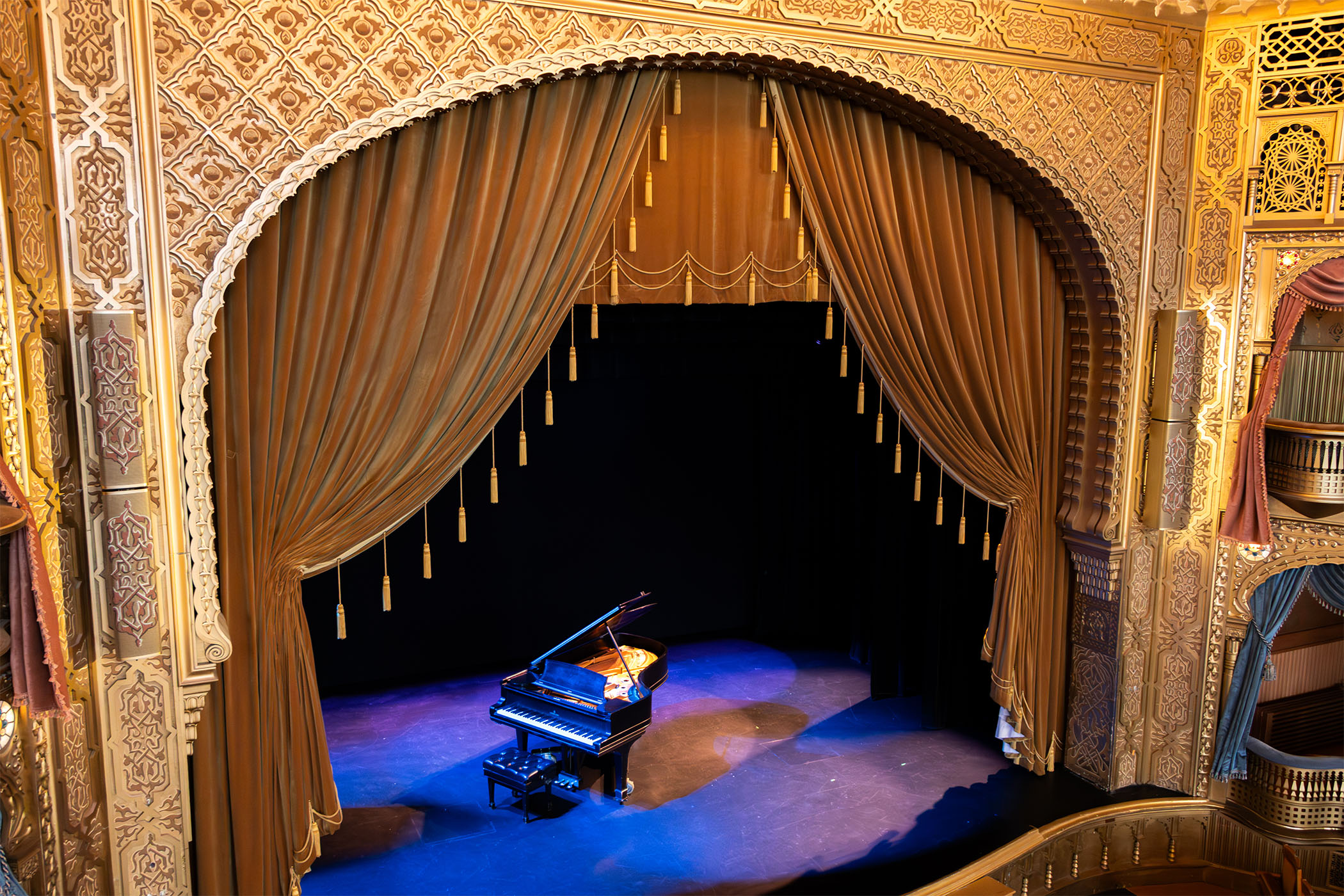 The interior of the Mabel Tainter Theate.