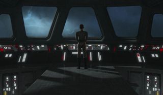 Imperial standing in his main deck Star Wars: The Bad Batch Disney+