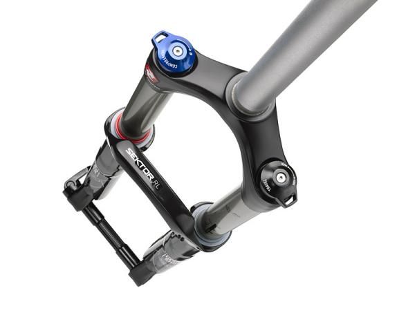 Exclusive to the Sektor platform is RockShox's new Dual Position Coil travel reduction system.