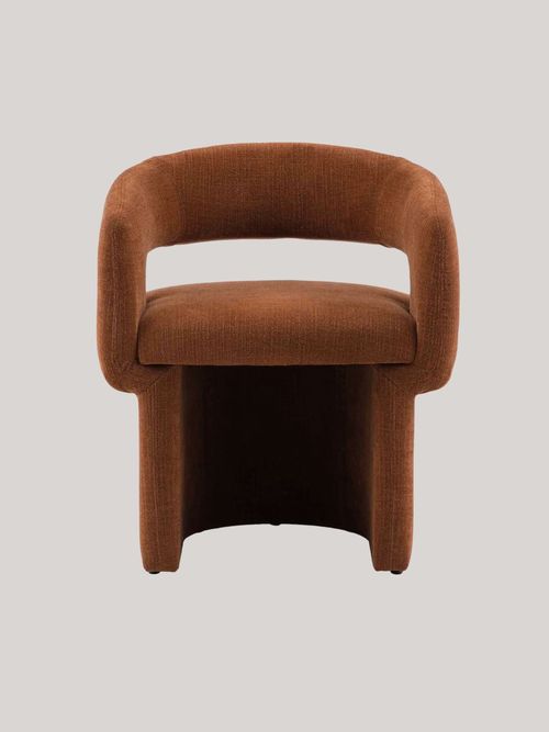 Curved Upholstered Dining Chair