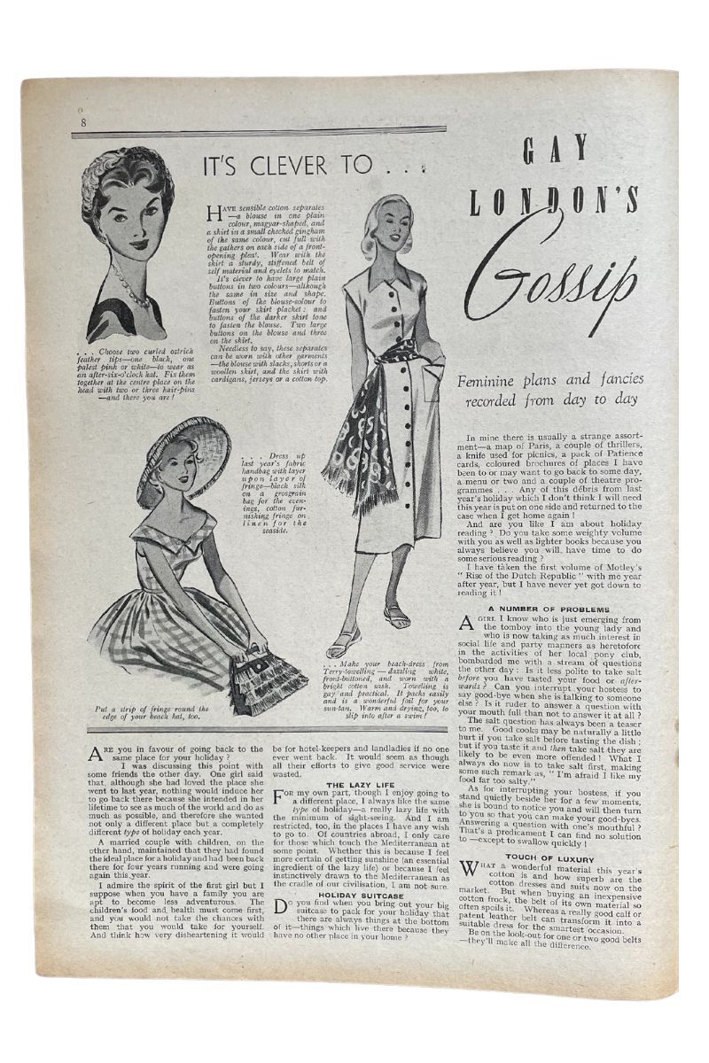 Fashion pages from woman&amp;home magazine in 1953