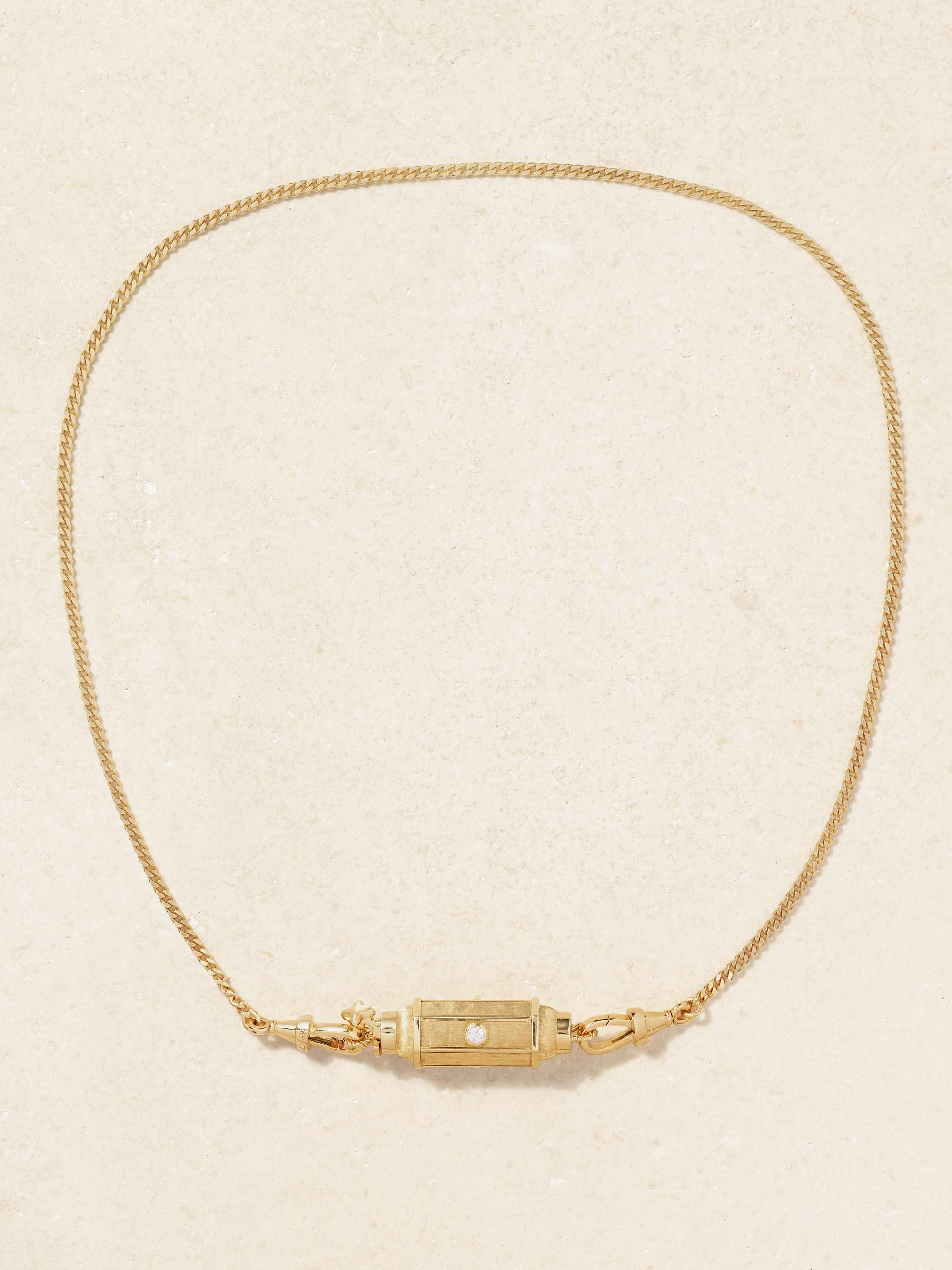 Coco Baby Locket 18-Karat Gold Diamond Necklace