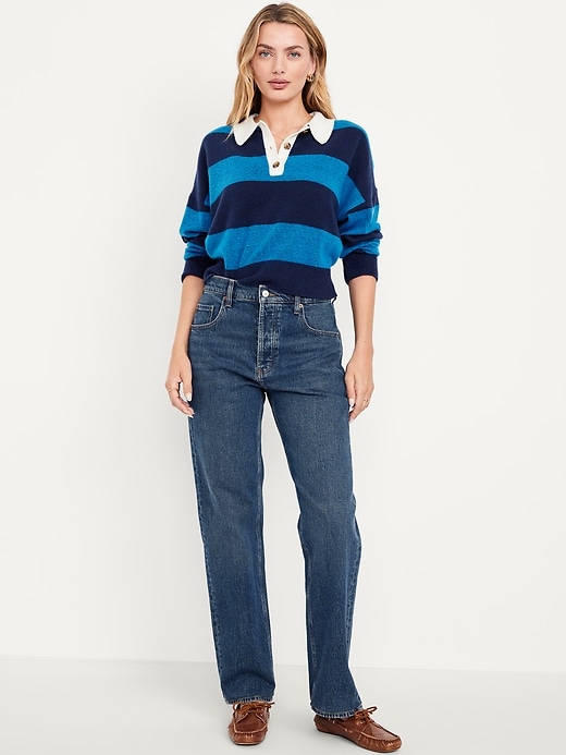 Low-Rise Slouchy Straight Jeans