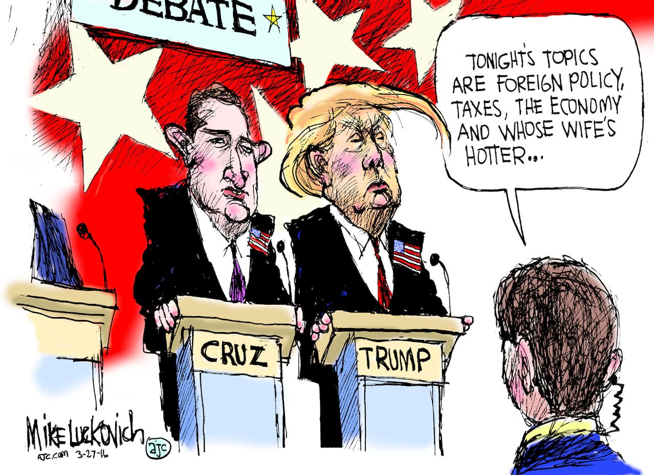 Political Cartoon U.S. Cruz Trump