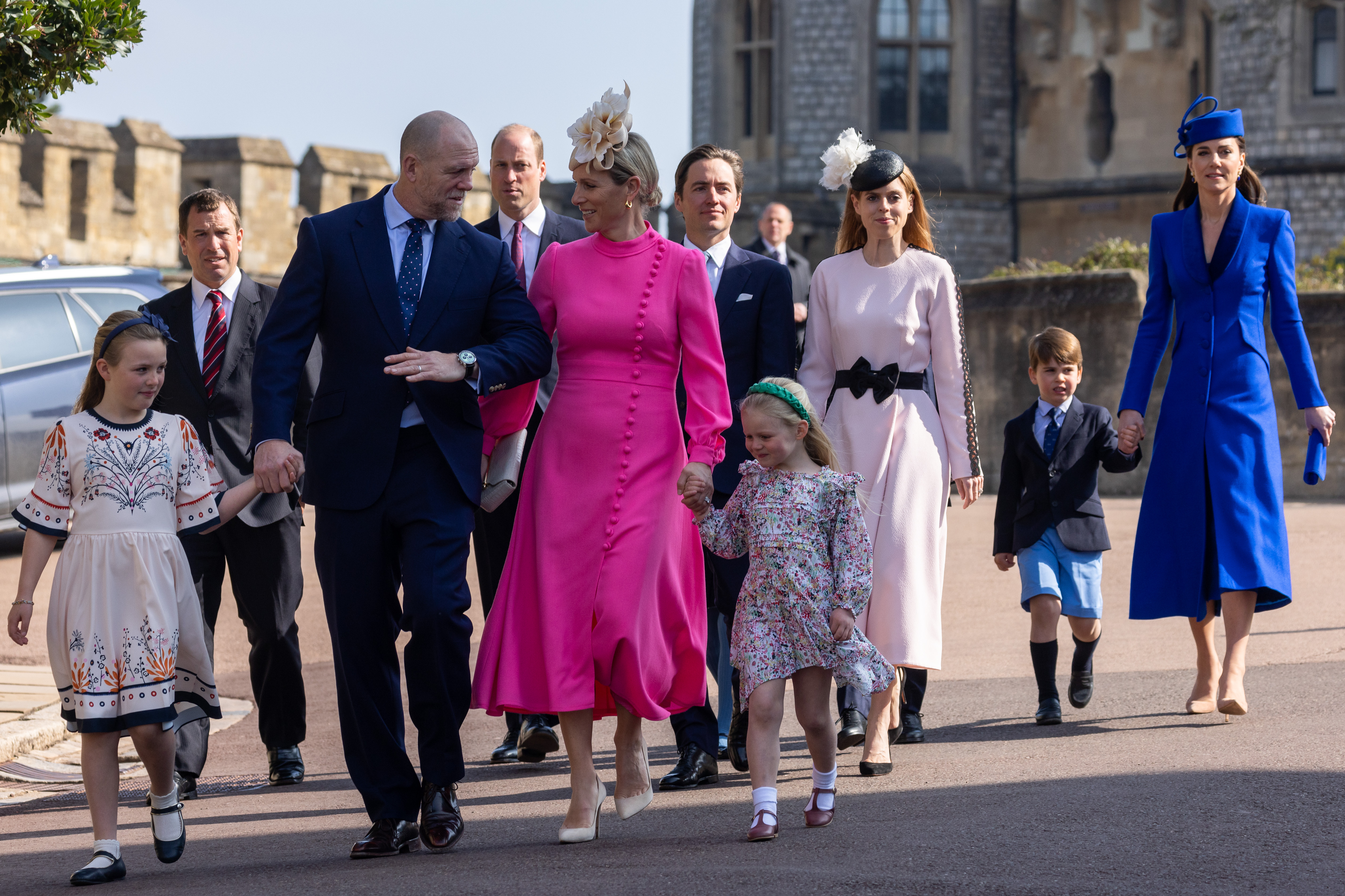 Mike and Zara Tindall attend Easter Sunday Service