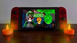 Nintendo Switch with Luigi's Mansion 3