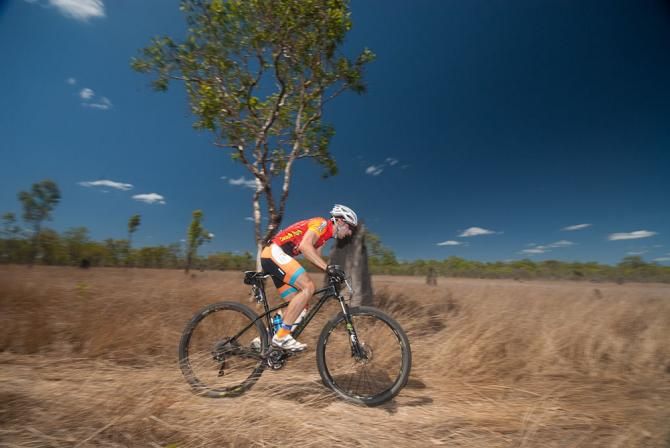 Mark Frendo on the chase to catch Cory Wallace who had started one minute earlier.