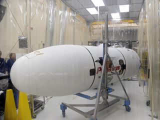 Payload Fairing Moved for Installation IRIS