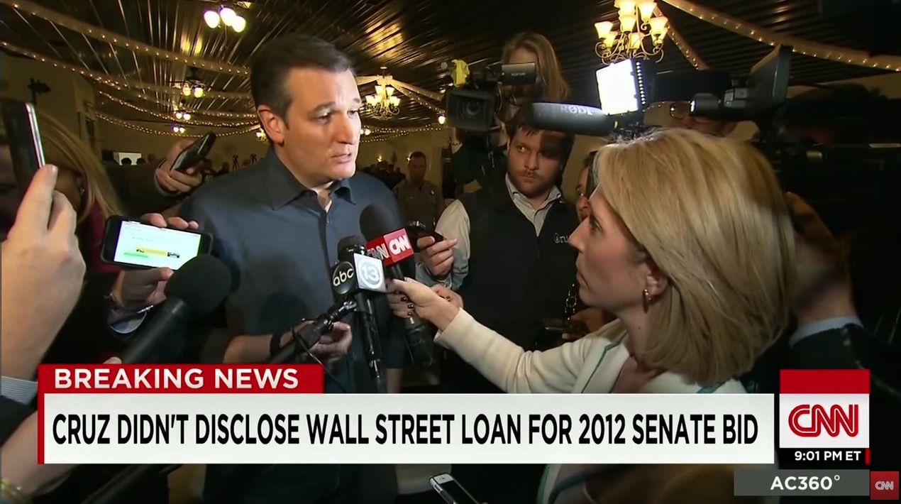 Sen. Ted Cruz tries to explain away an undisclosed loan from his wife&amp;#039;s employer