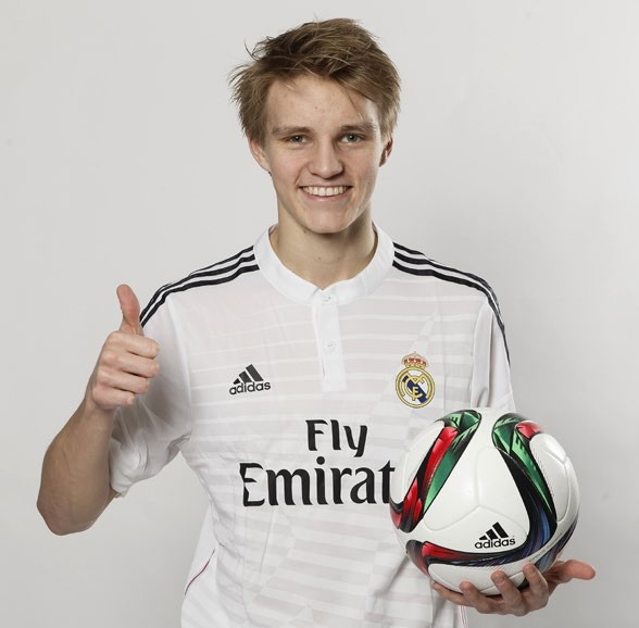 MADRID, SPAIN - JANUARY 29: (EXCLUSIVE COVERAGE) Martin Odegaard of Real Madrid Castilla poses during a portrait session at Ciudad Real Madrid on January 29, 2015 in Madrid, Spain. (Photo by Angel Martinez/Real Madrid via Getty Images)