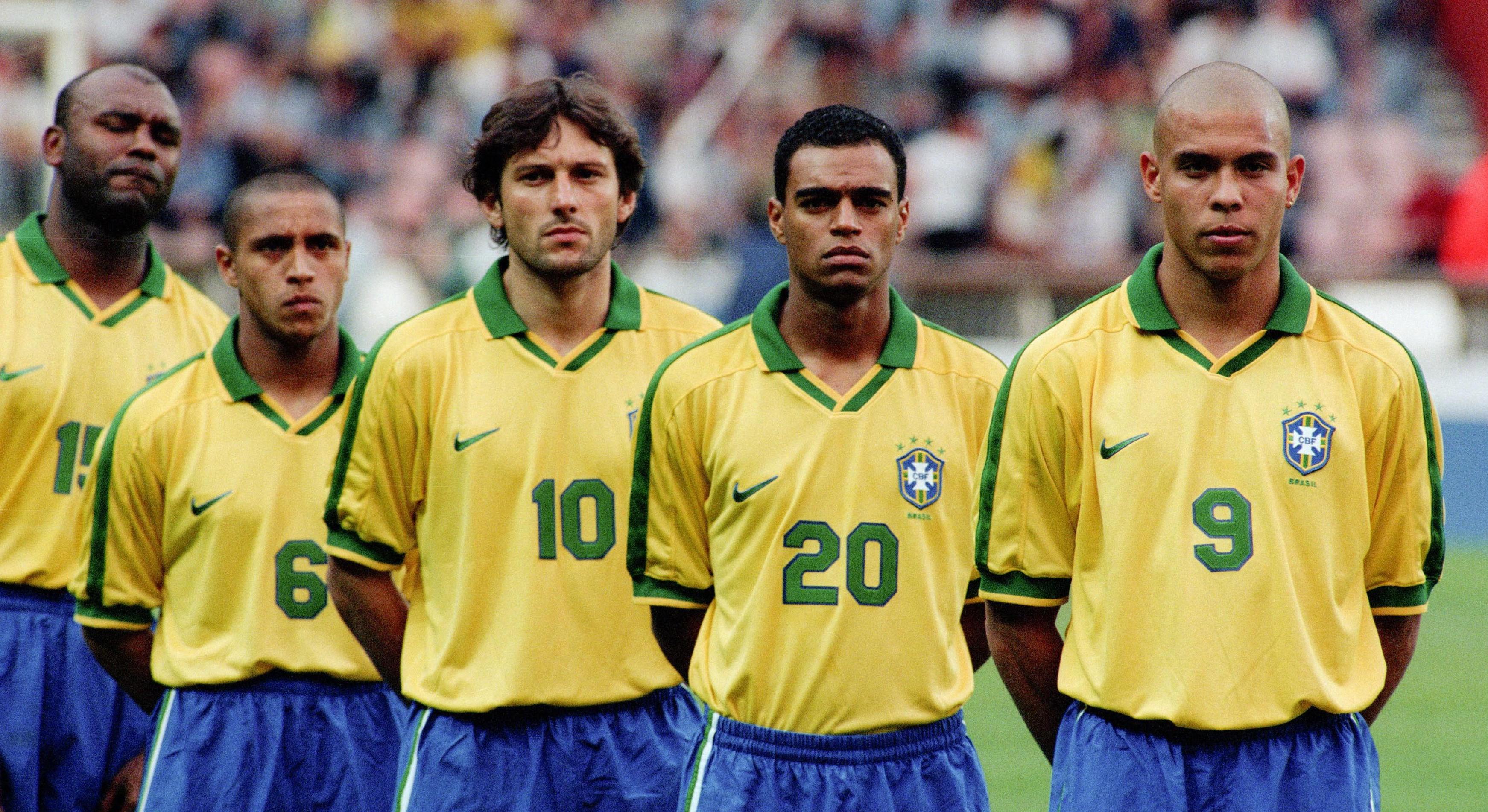 1990s Brazil featuring Roberto Carlos, Leonardo, Denilson, Ronaldo