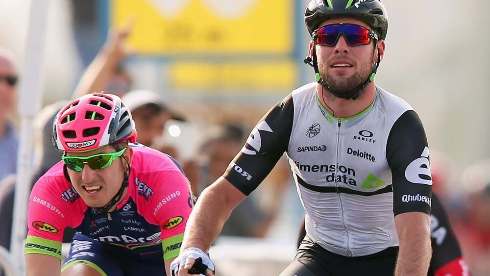 Mark Cavendish (Dimension Data) wins stage one of the Tour of Qatar