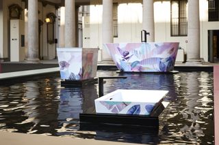 Artist-adorned bathroom pieces set on water as part of Kohler Milan Design Week 2023 installation