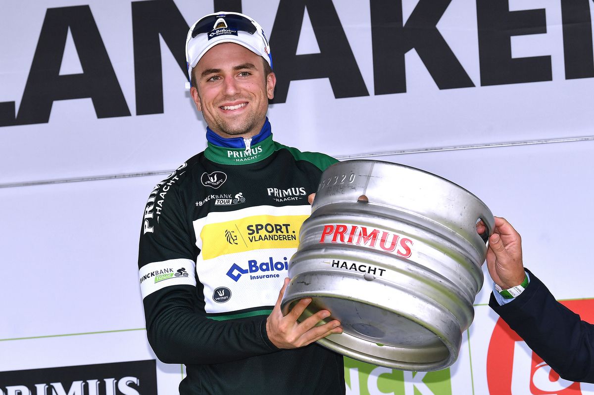 Piet Allegaert in the combativity classification jersey