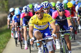 Race leader Nacer Bouhanni in action during Stage 3 of the 2014 Paris-Nice