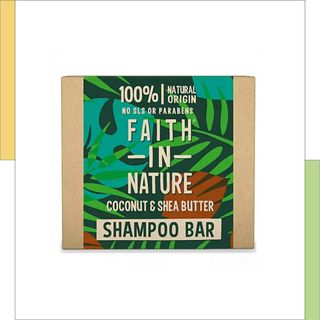 Faith In nature coconut and shea butter shampoo bar box