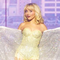 Sabrina Carpenter on the Short N Sweet tour wearing Victoria's Secret