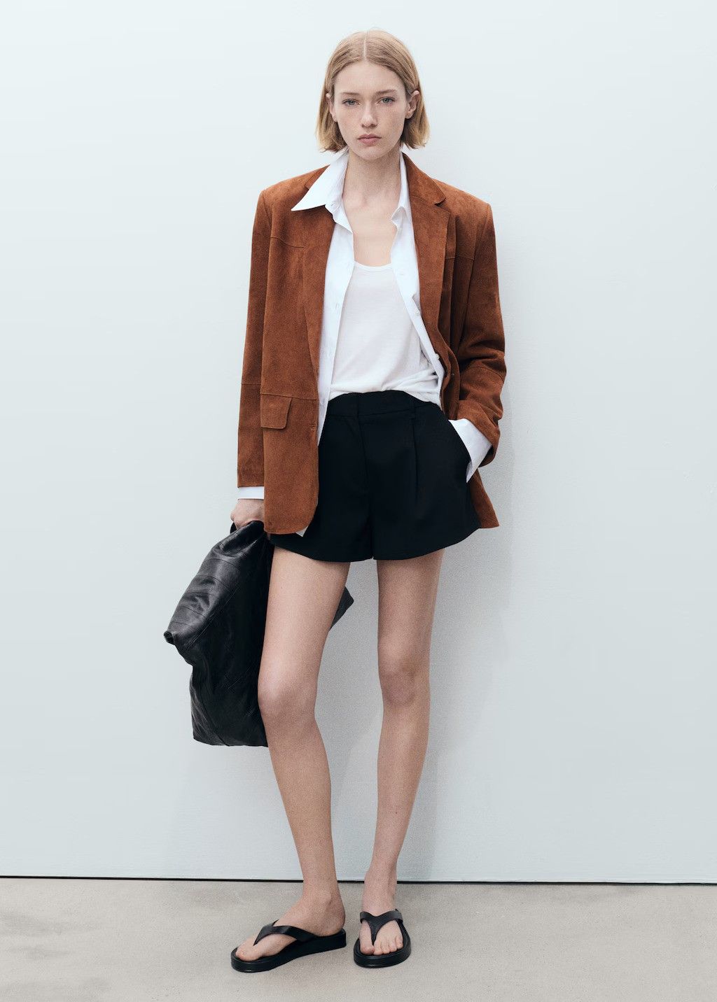 MANGO, Straight Suede Jacket