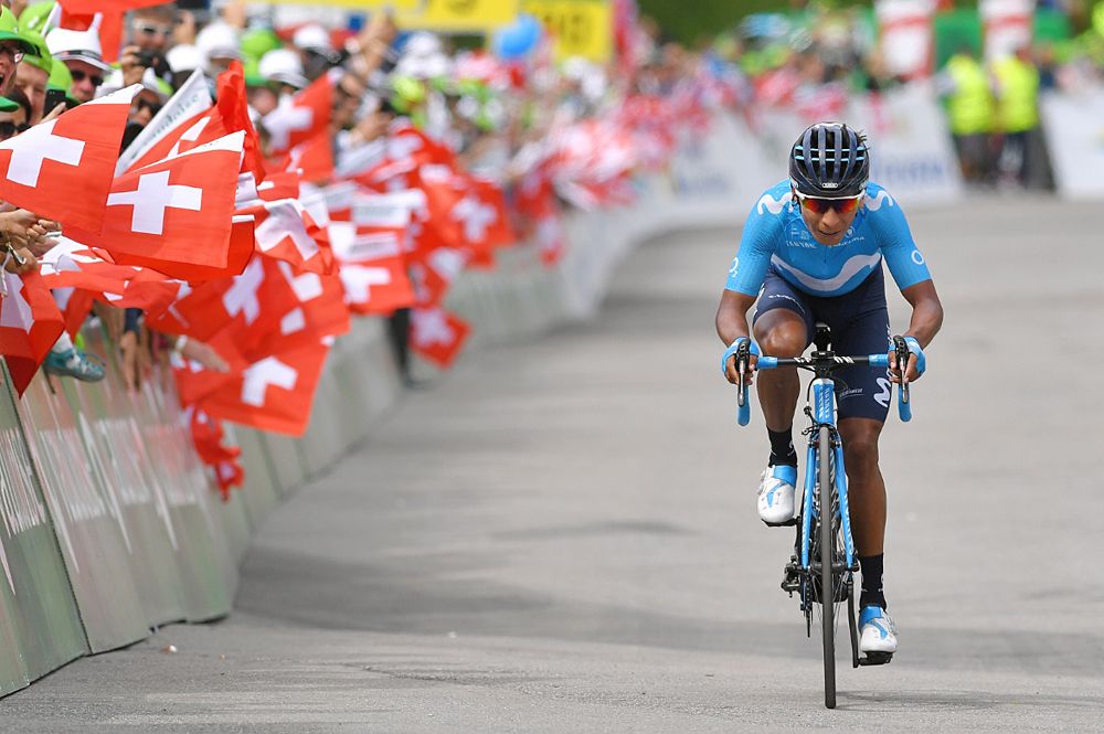 Nairo Quintana (Movistar) attacks to take solo win at stage 7 at Tour de Suisse