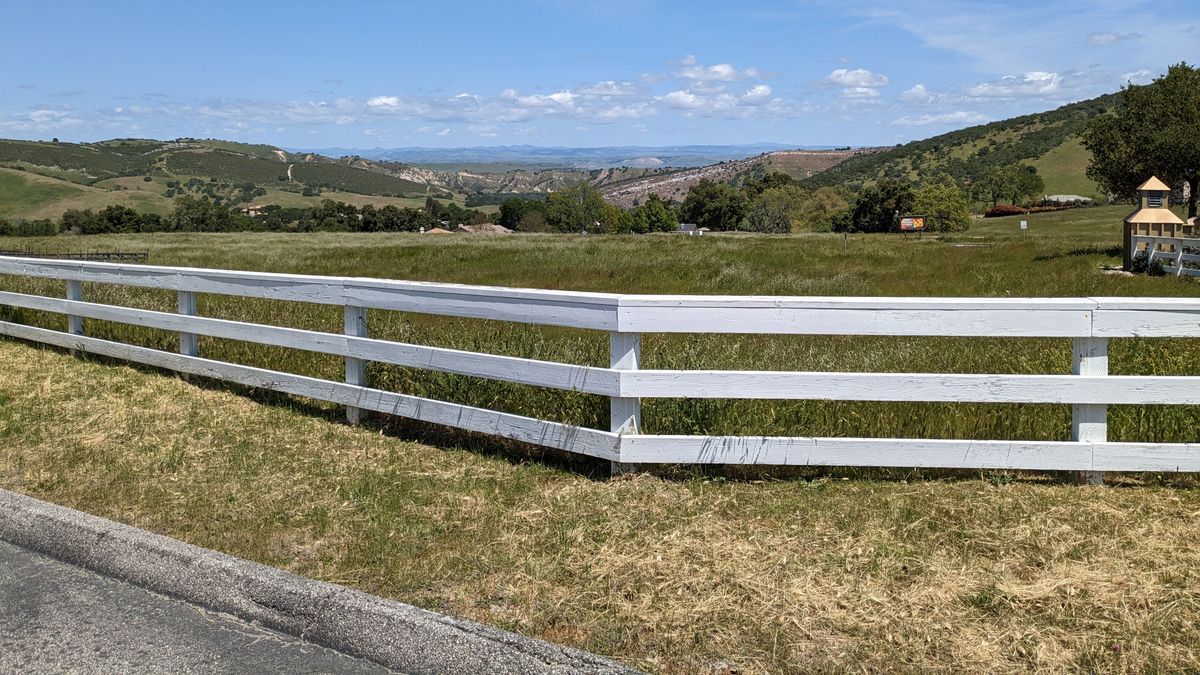 View from a hill in central california