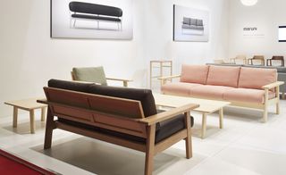 wood-framed 'Bruno sofa'
