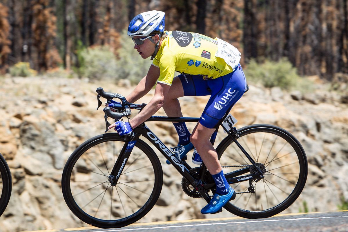 Gavin Mannion (UnitedHealthcare) turns onto the final climb
