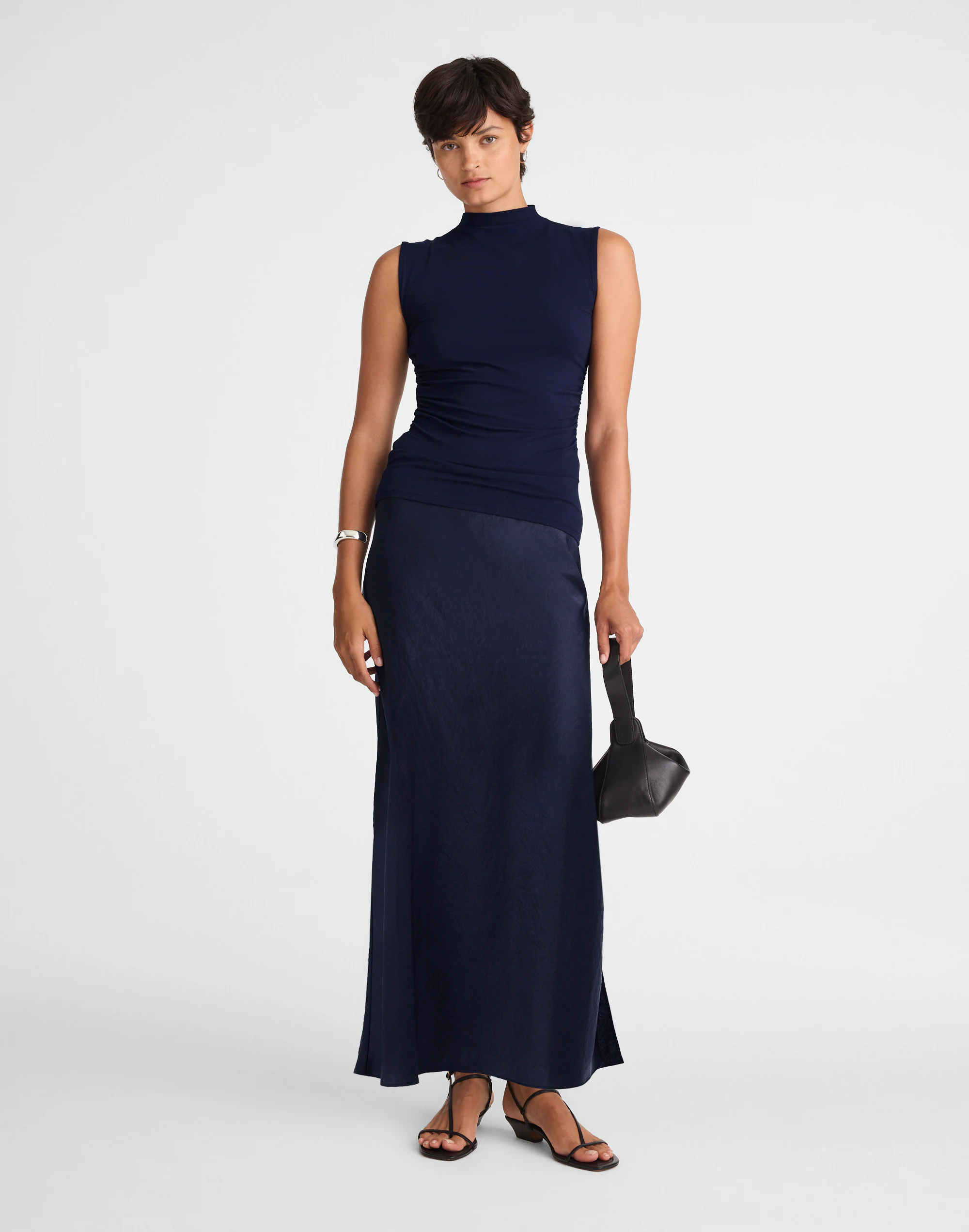 Satin Maxi Slip Skirt