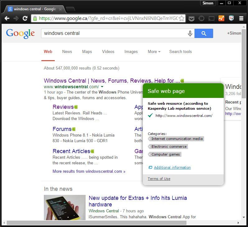 Kaspersky Anti-Virus 2015 browser plug-in