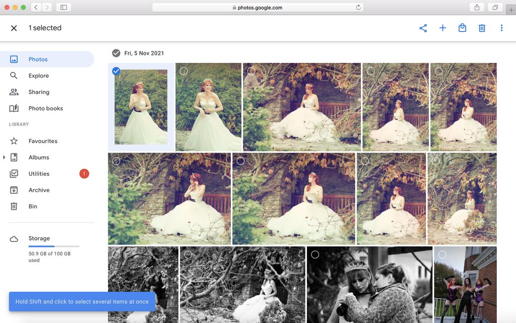 How to select all photos in Google Photos download everything at once