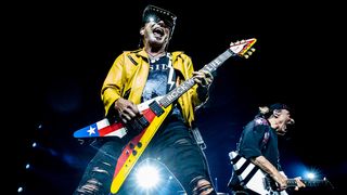 AMSTERDAM, NETHERLANDS - JUNE 11: Rudolf Schenker of Scorpions performs on stage at Ziggo Dome on June 6, 2024 in Amsterdam, Netherlands. 