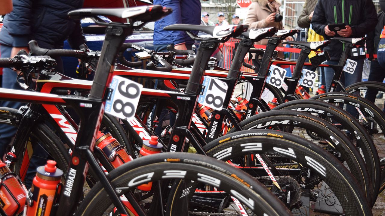 All of the Bahrain-Merida team used Merida Reactos except for Vincenzo Nibali, who opted to race on a Merida Scultura