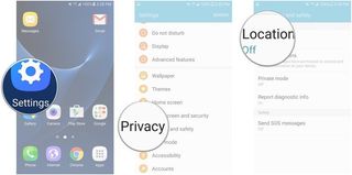 Launch the Settings app, tap Privacy and safety, tap Location