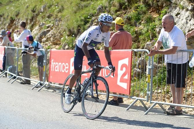 Nairo Quintana attacks in search of a stage win