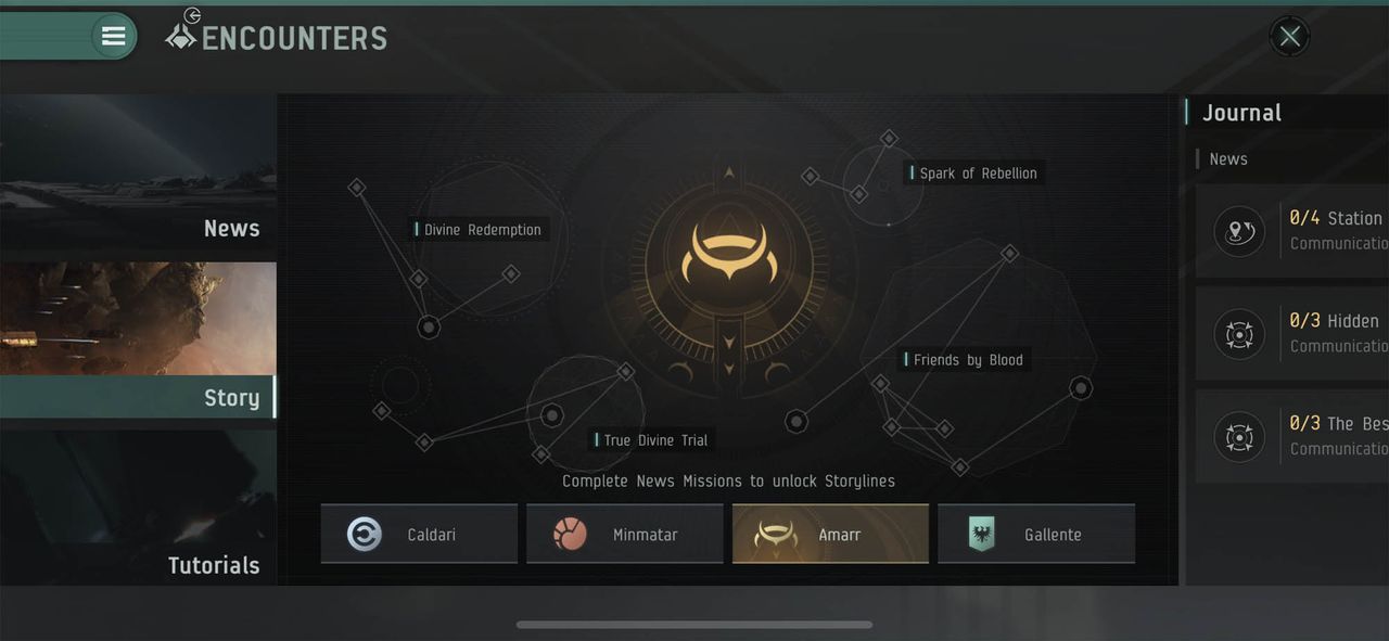 A still image from "EVE Echoes," a mobile MMO spin-off of "EVE Online" coming in August 2020.