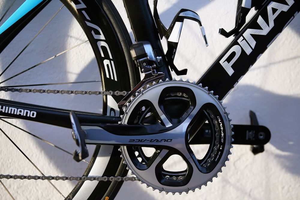 Elite bottle cages are standard on Team Sky's bikes