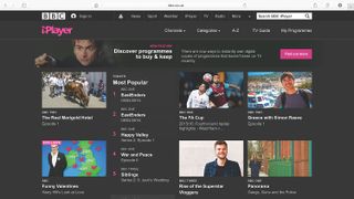 A longer-term cache of BBC iPlayer displaying content that is updated only periodically