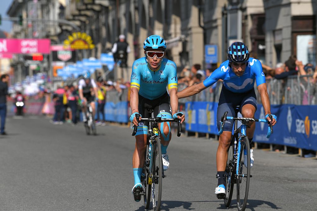 Miguel &Aacute;ngel L&oacute;pez and Mikel Landa finish stage 12 at the Giro